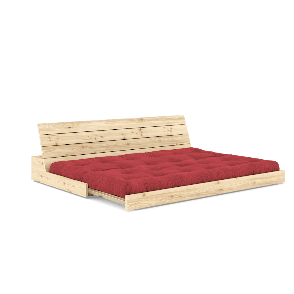 Base Clear Lacquered W. 5-Layer Mixed Mattress Ruby Red