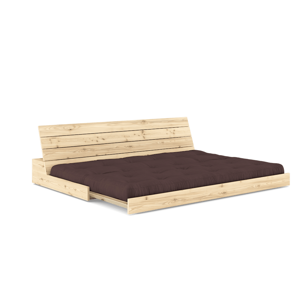 Base Clear Lacquered W. 5-Layer Mixed Mattress Brown