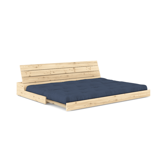 BASE CLEAR LACQUERED W. 5-LAYER MIXED MATTRESS NAVY