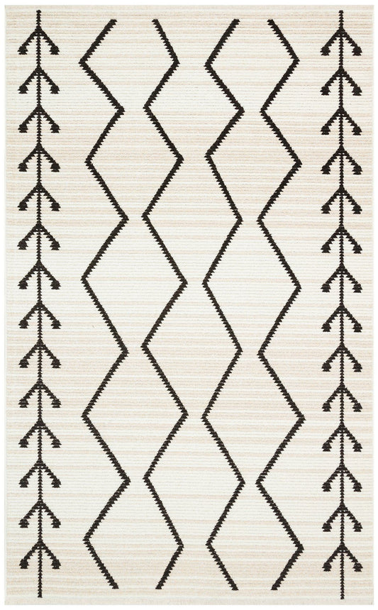 Zm 02 Cream Black  - Carpet (120 x 180)