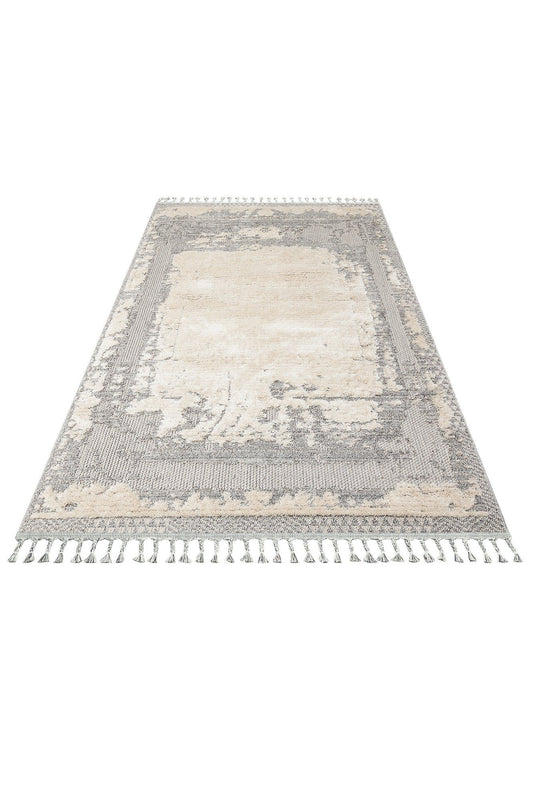 Sdy 02 - White, Grey - Carpet (120 x 180)