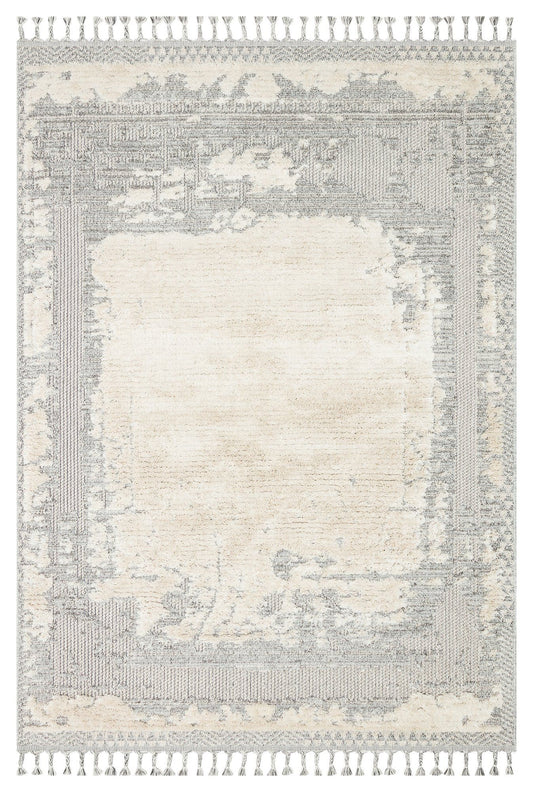 Sdy 02 - White, Grey - Hall Carpet (80 x 300)