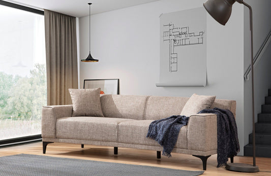 Petra 3 - Fawn - 3-sæders sofa