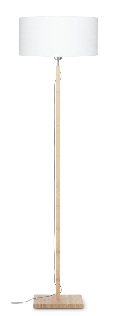 Det handlar om RoMi | Golvlampa Fuji bambu 4723, linne vit
