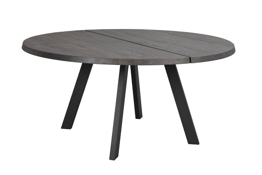 Rowico | Fred matbord runt 160 mörkbrun ek/svart Default Title