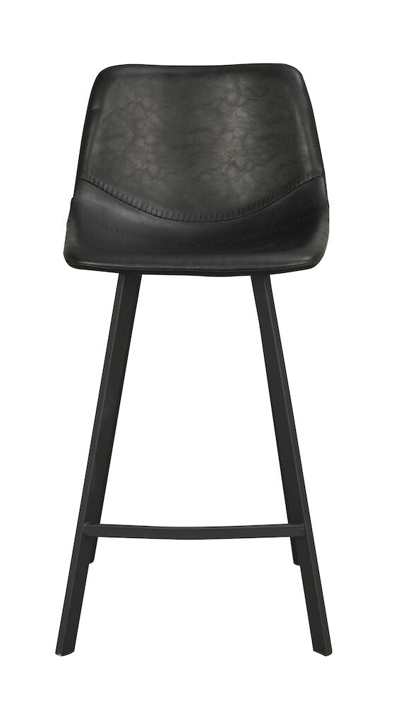 Rowico | Auburn barstol svart konstläder/svarta metall ben Default Title