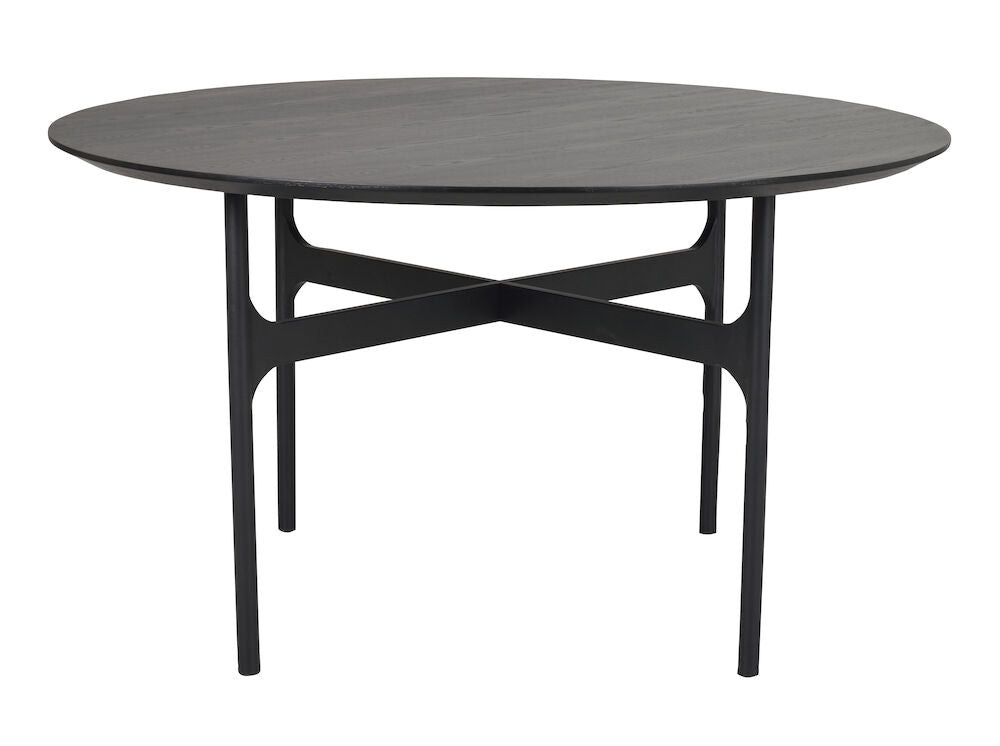 Rowico | Colton matbord runt Ø135 svart ask/svart metall Default Title