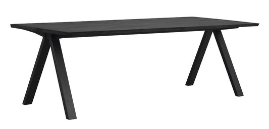 Rowico | Carradale matbord 220 svart ek/V-ben svart met Default Title