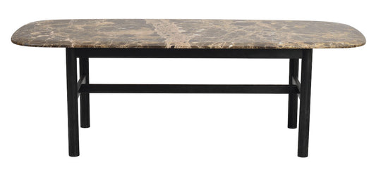 Rowico | Hammond soffbord 135x62 svart ek/brun marmor Default Title