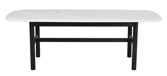 Rowico | Hammond soffbord 135x62 svart ek/vit marmor Default Title