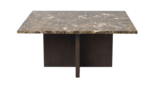 Rowico | Brooksville soffbord kvadrat 90x90 brun marmor/brun ek Default Title