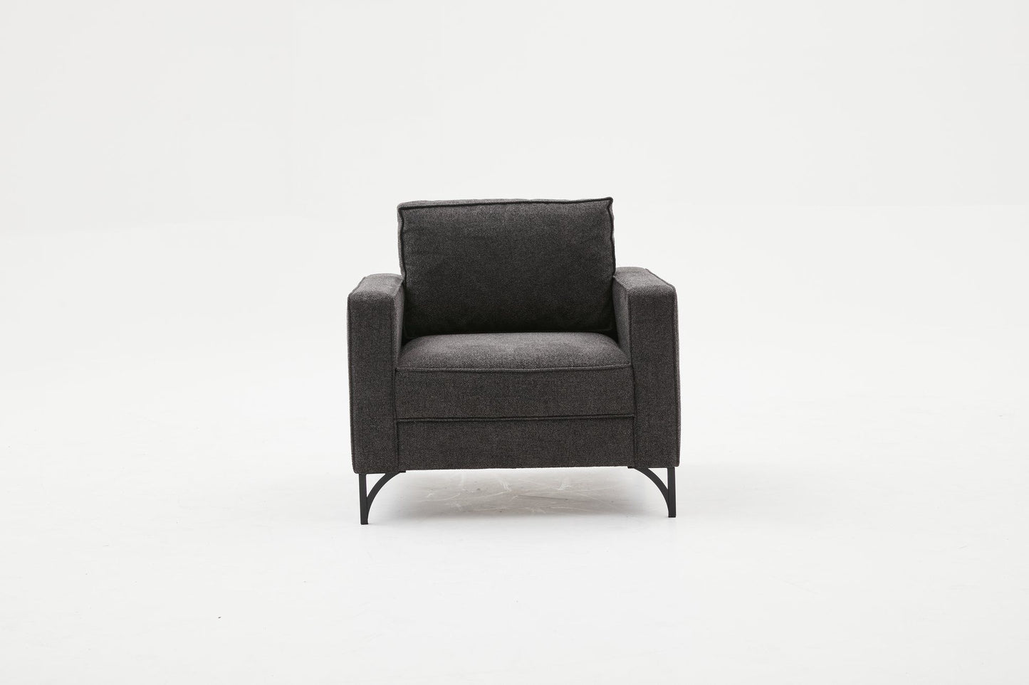 Berlin - antracit, sort - 1-sædet sofa