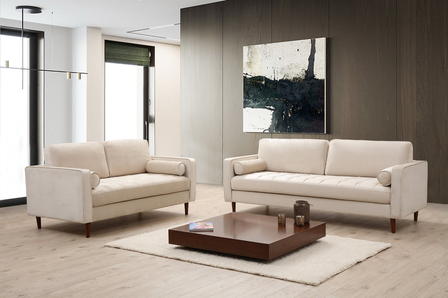 Rom - Beige - 2-sæders sofa