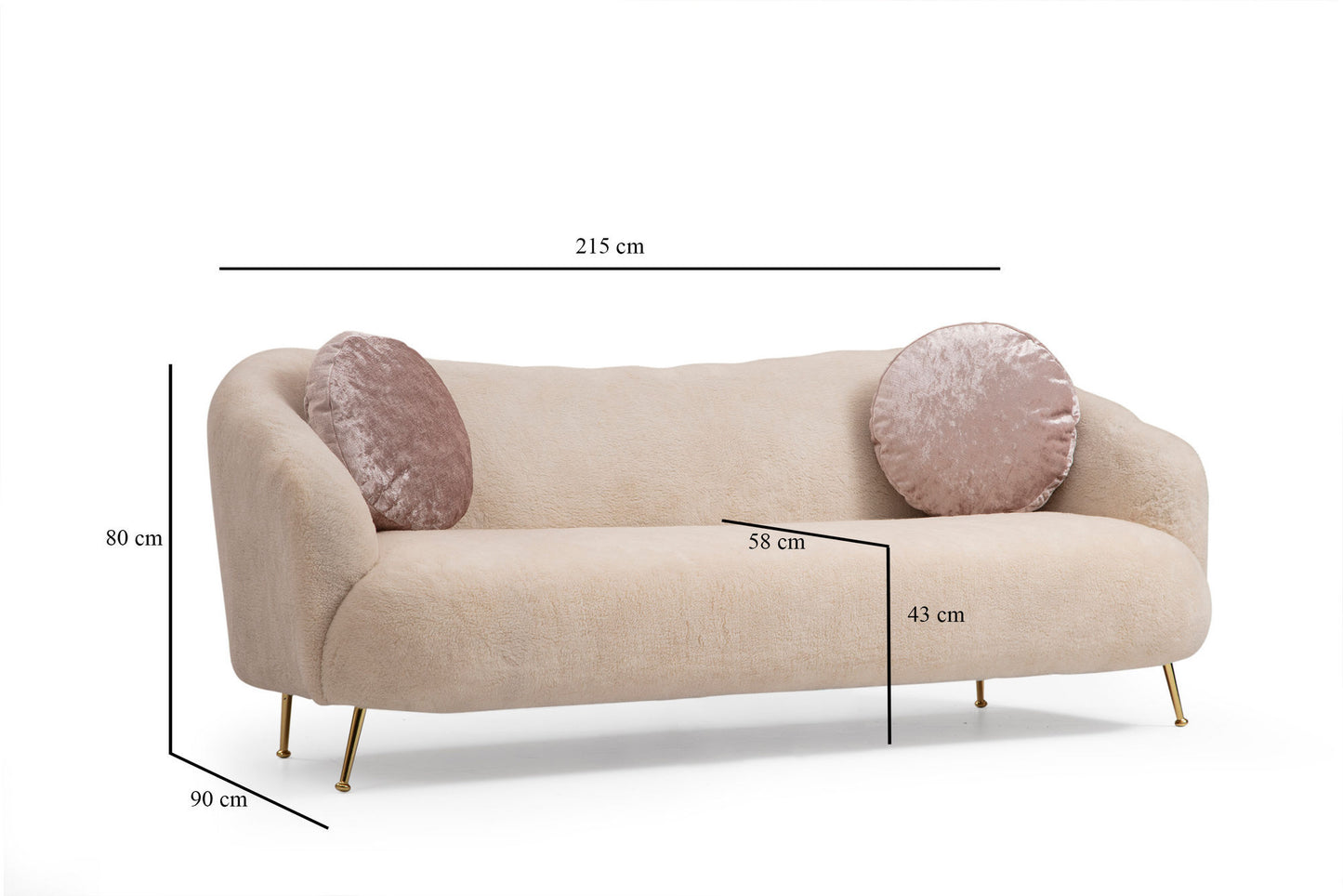 Istiridye - Beige - 3-sæders sofa
