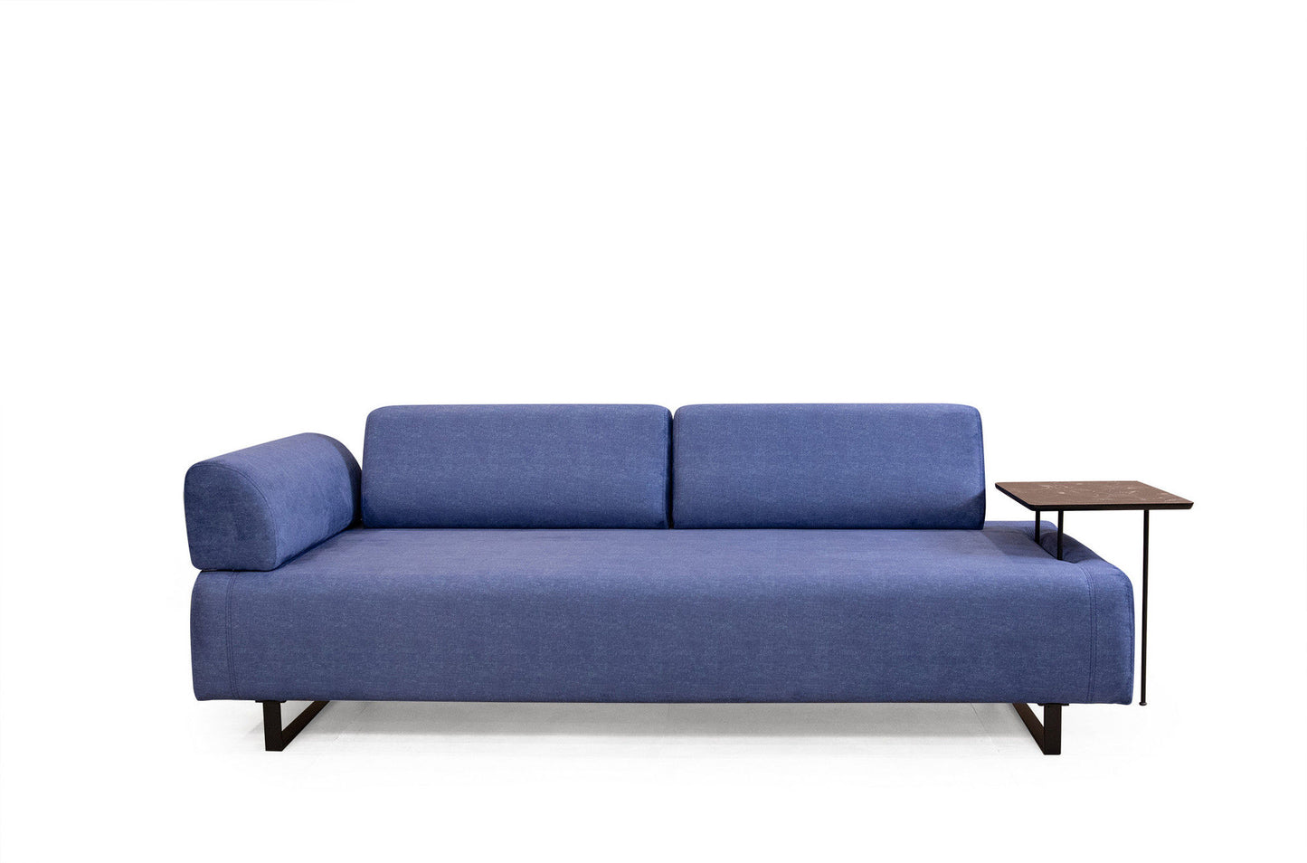 Infinity med sidebord - blå - 3-sæders sovesofa