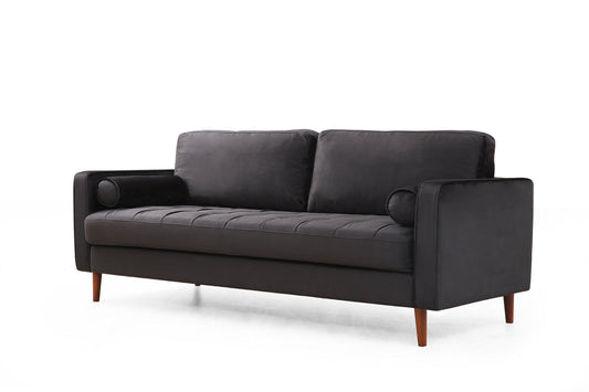 Rom - Sort - 3-sæders sofa