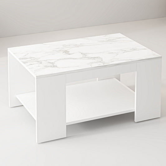 Lina - Hvid marmor - Sofabord