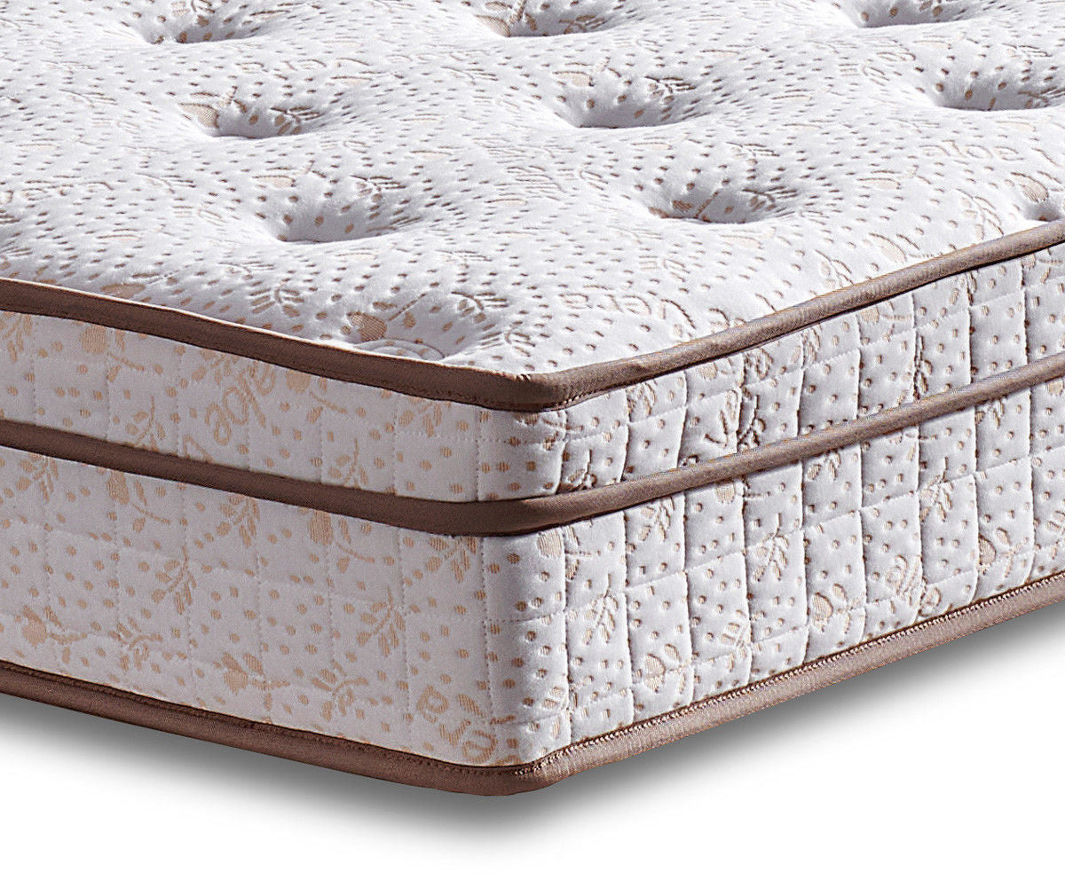 Helen - Lysebrun (100 x 200) - Enkelt madras, bund og sengegavl