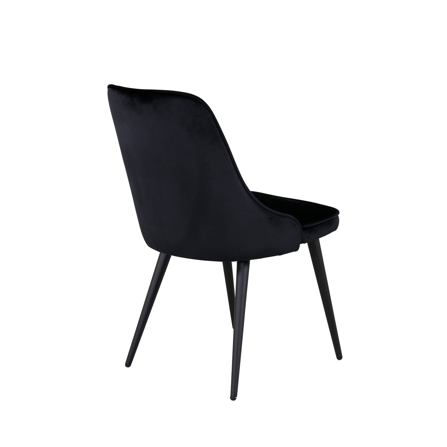 Venture Design | Velour Deluxe Dining Chair - Svarta ben / Svart velour