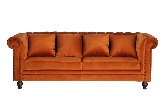 Venture Design | Velour 3-personers soffa - Rusty Orange