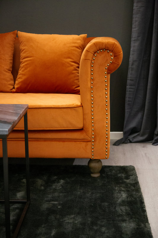 Venture Design | Velour 3-personers soffa - Rusty Orange