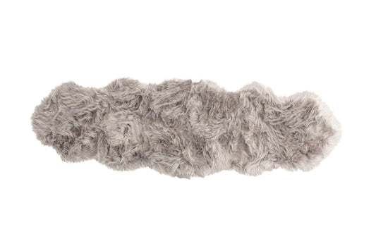 Katy Polyester Fake Fur - 180*55-  -Pläd-Grey-0