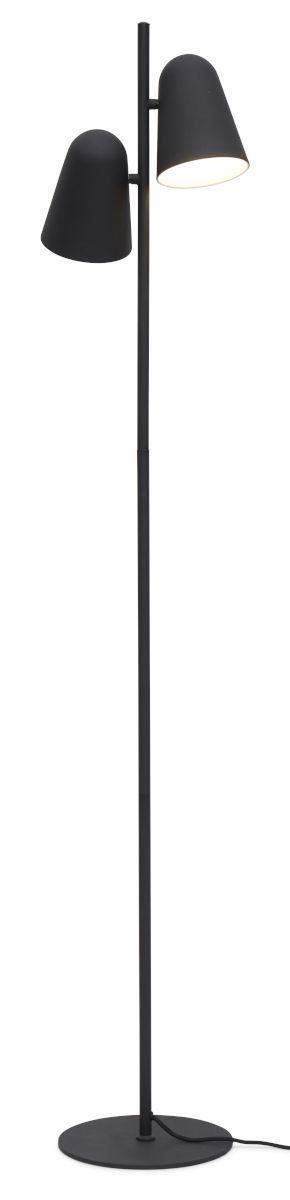 Det handlar om RoMi | Golvlampa järn Salamanca 2-skärm h.145x28cm, svart