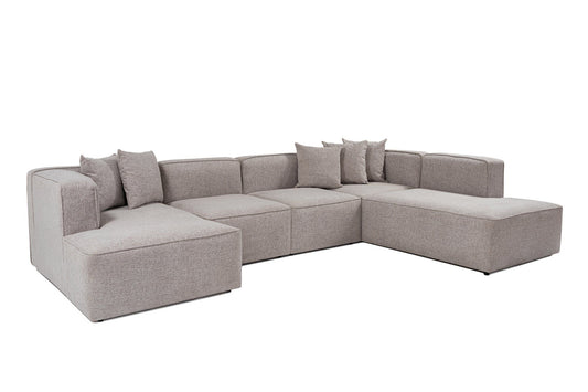 More B (M5-M1-M1-M2-M3) - Cream - Corner Sofa