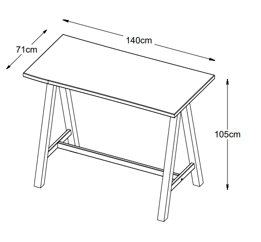 Unika möbler | OLIVETO BAR BORD - 71X140 CM