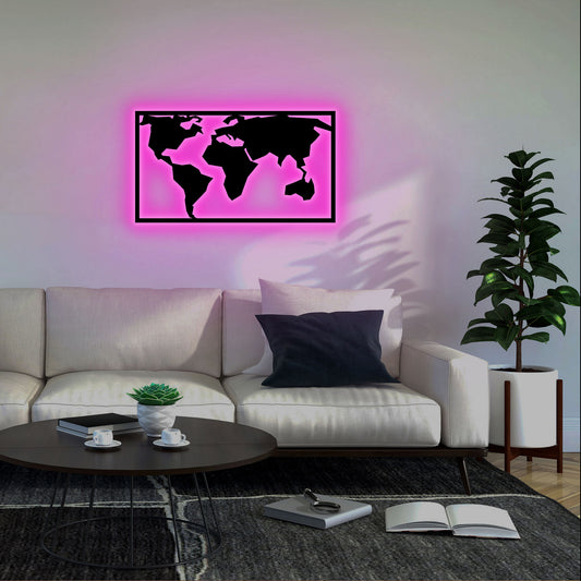 TAKK World Map 2 - Pink - NordlyHome.dk
