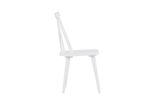 Mariette Spisebordsstol - Hvid Solid Gummitræ