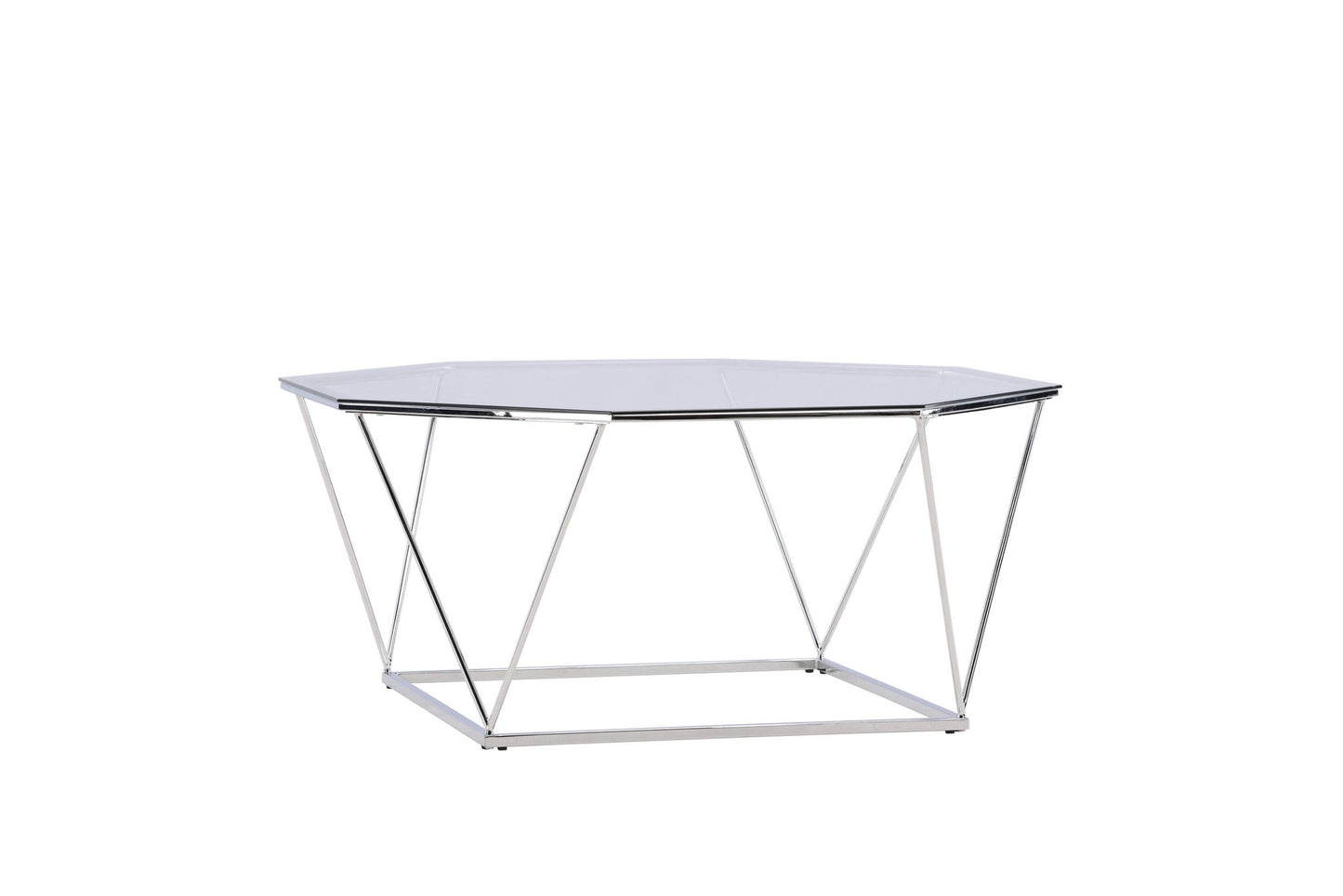 Österlen - Sofabord - Sølv Krom / Klar glas