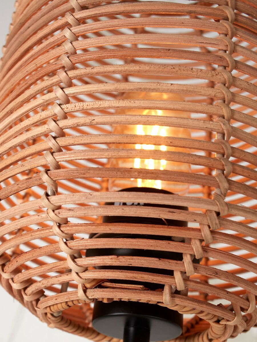 Bordlampe Tanami bambus nat. h.45cm/rør dia.18xh.25cm rattan. nat.