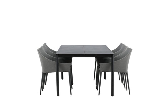 Modena - Spisebord, Sort - Aluminium - 200*100cm Spoga - Spisebordsstol - Sort / Grå