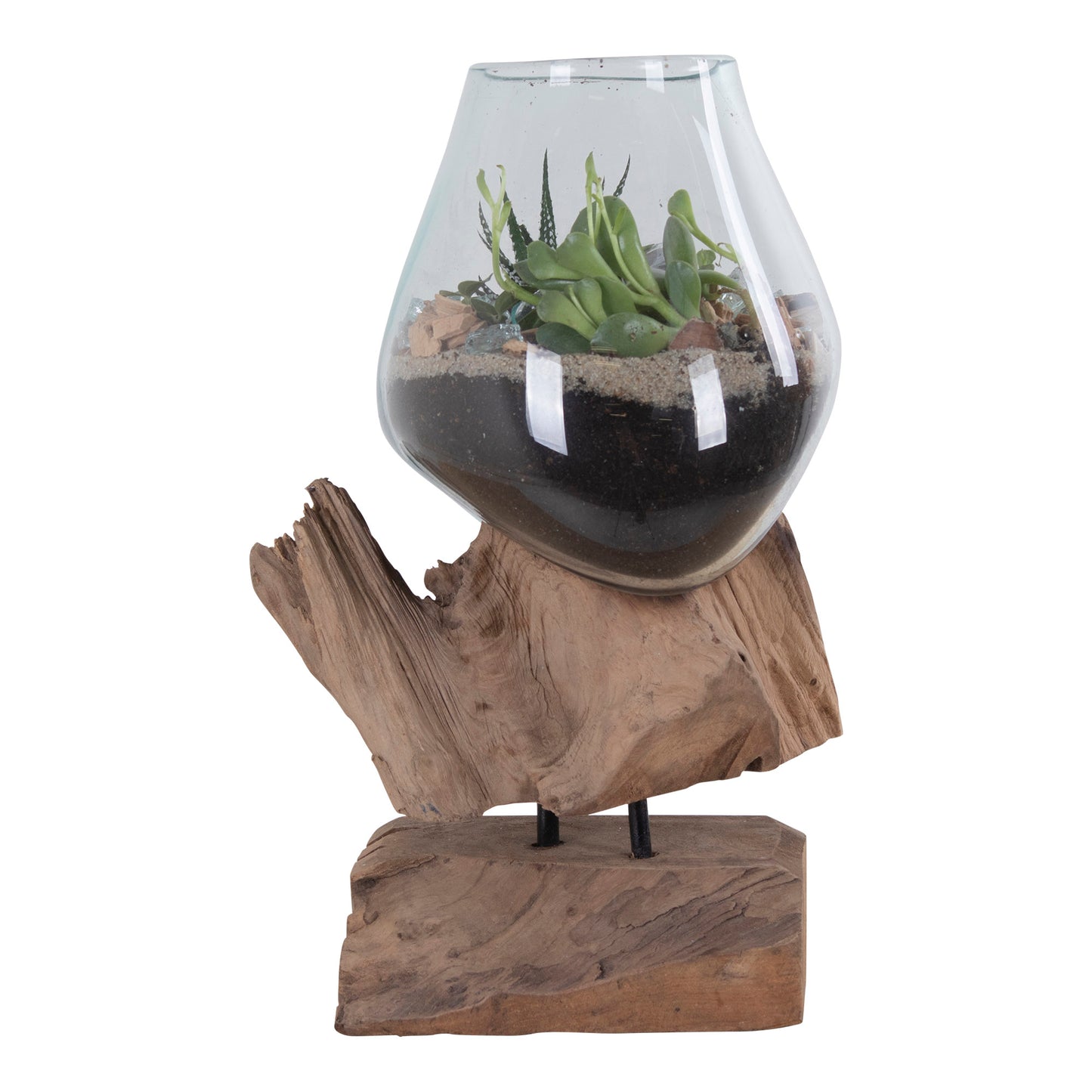 San Marino Waterdrop - Vanddråbe i glas med træfod h25 cm