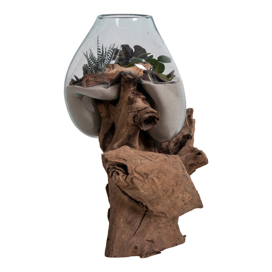 San Marino Waterdrop - Vanddråbe i glas med træfod h50 cm