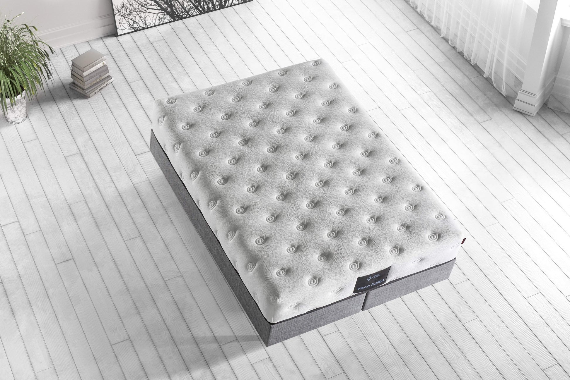TAKK Visco Fusion 150x200 cm Double Size Memory Foam and Pocket Spring Luxury Soft Mattress - NordlyHome.dk