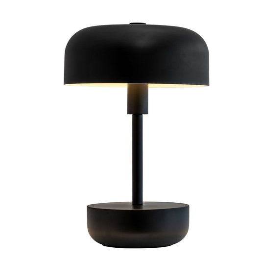 Haipot sort LED genopladelig bordlampe