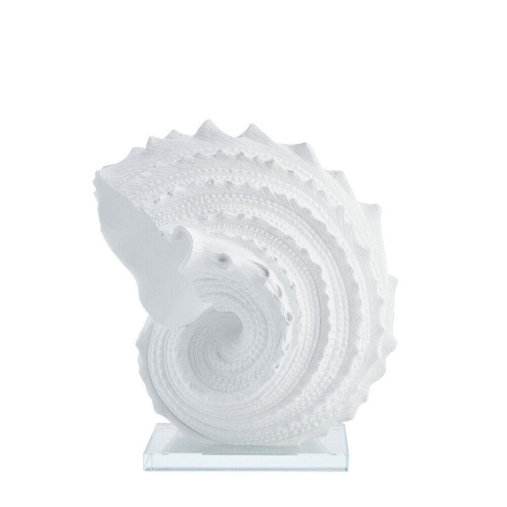 Shella dekoration H27,5 cm. hvid