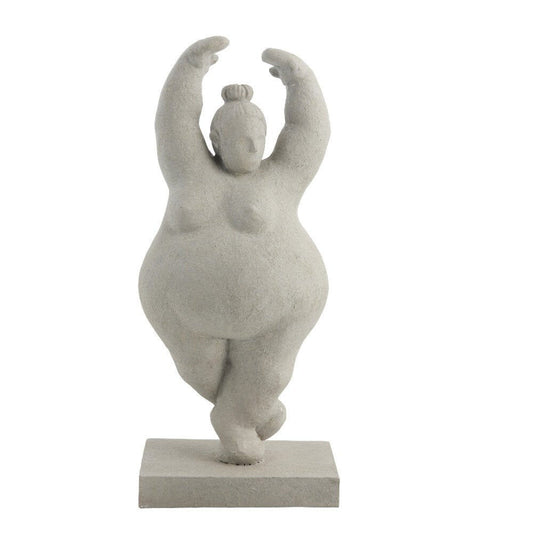 Serafina kvinde figur H28 cm. grå