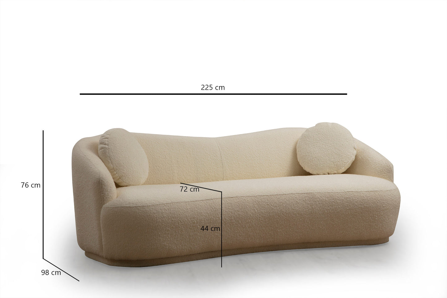 Loto Living | Ancona - 3-personers soffa, Cream