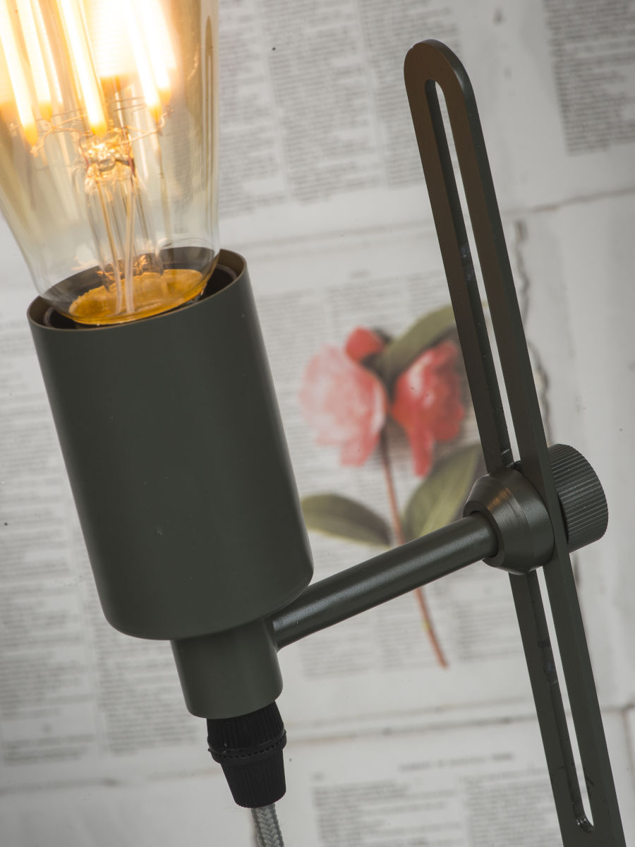 Det handlar om RoMi | Seattle bordslampa i järn, grågrön