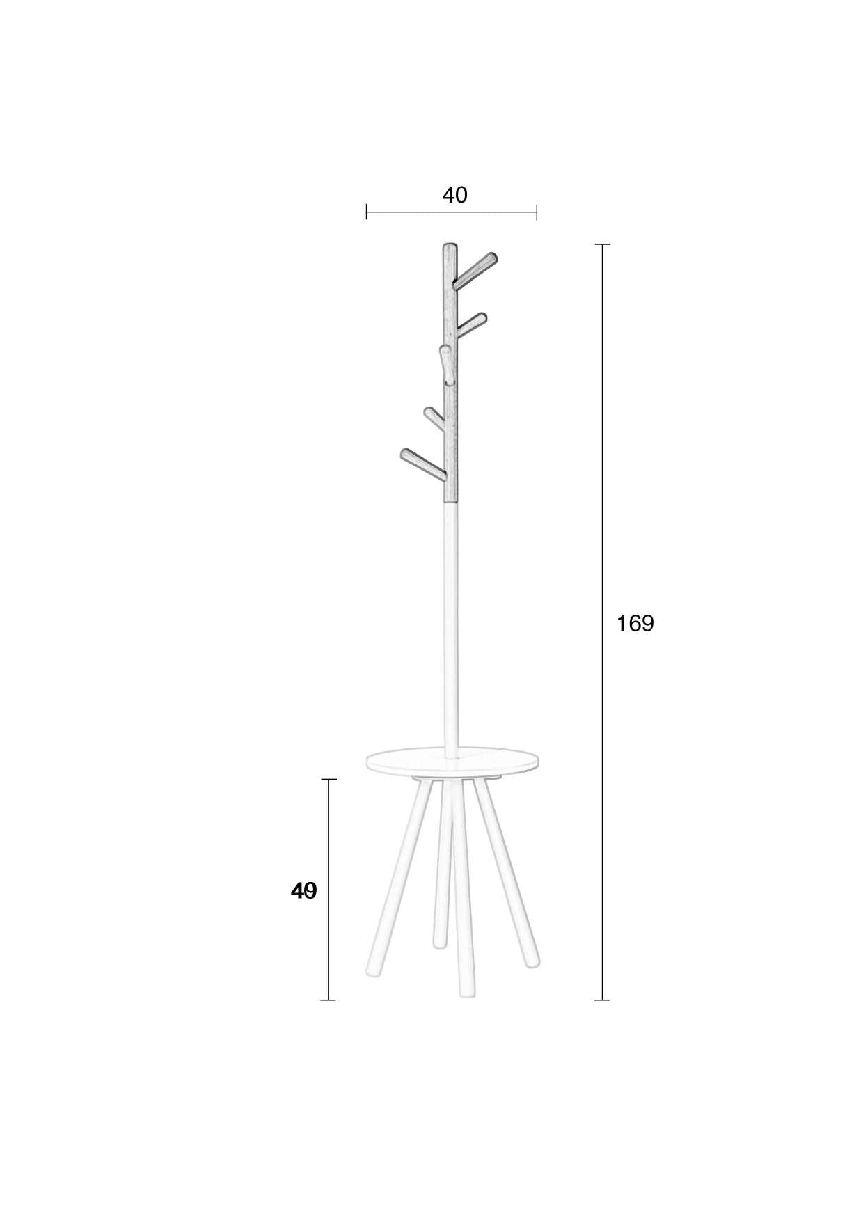 Zuiver | COAT RACK TABLE TREE WHITE Default Title