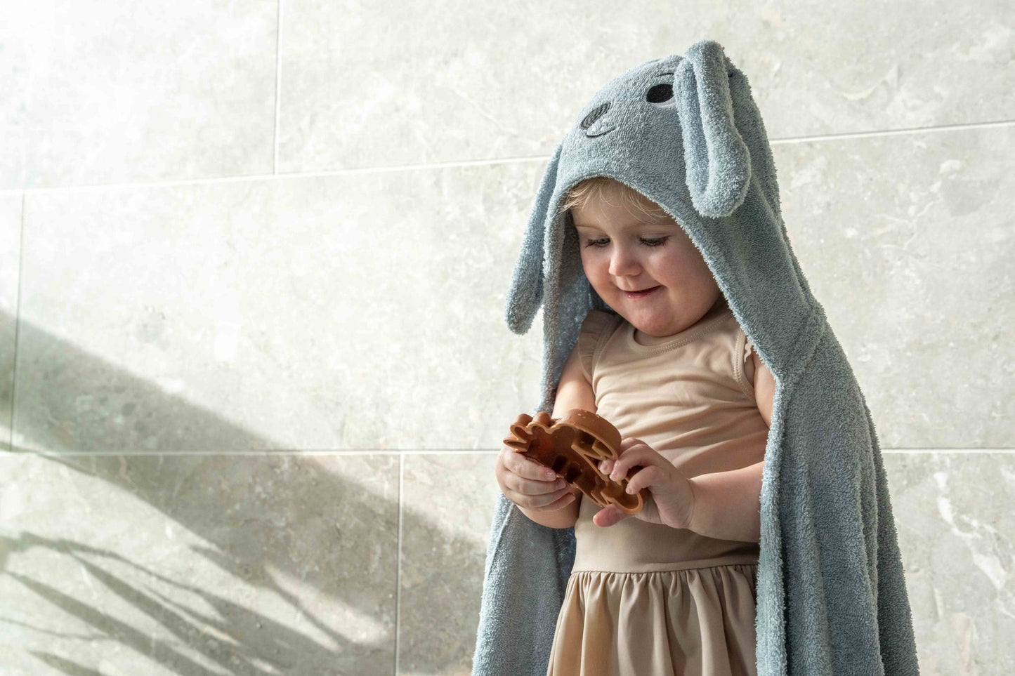 Badehåndklæde med hætte GOTS - hare