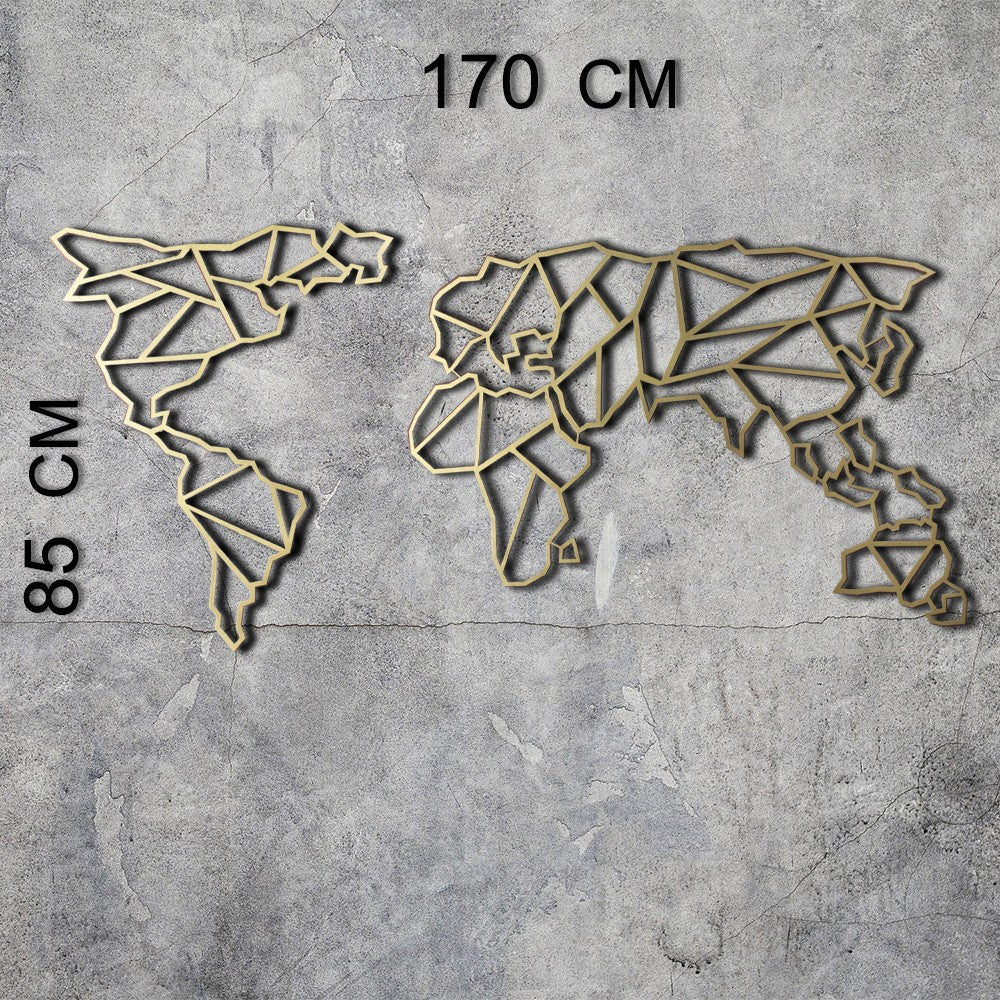 TAKK World Map XL - Gold - NordlyHome.dk