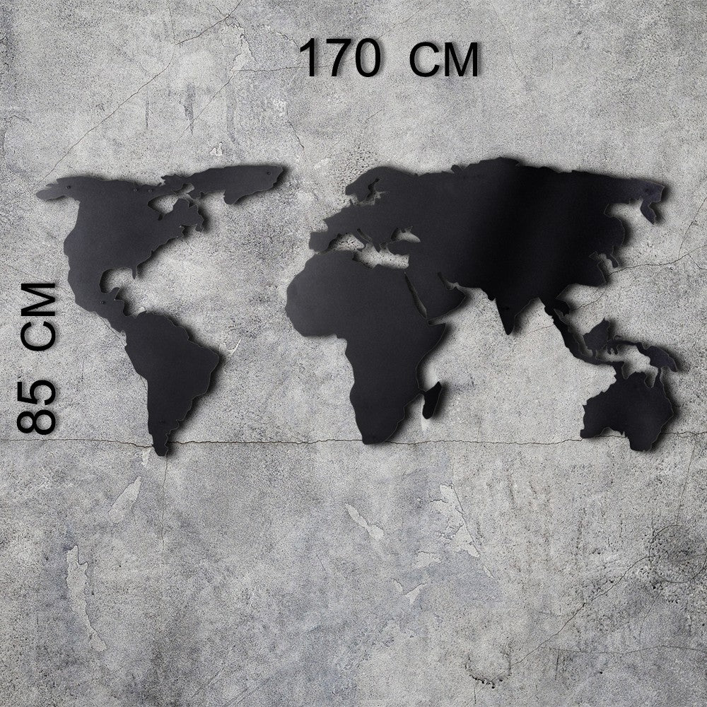 TAKK World Map Silhouette XL - Black - NordlyHome.dk