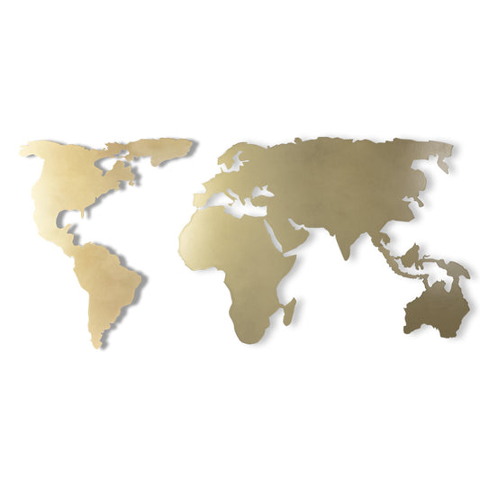 TAKK World Map Silhouette XL - Gold - NordlyHome.dk