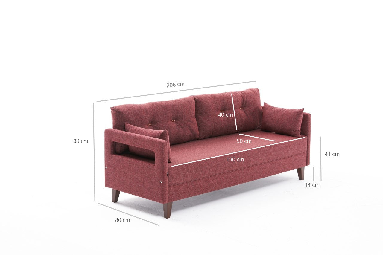 TAKK Comfort Sofa - 3 personer - Rød - NordlyHome.dk