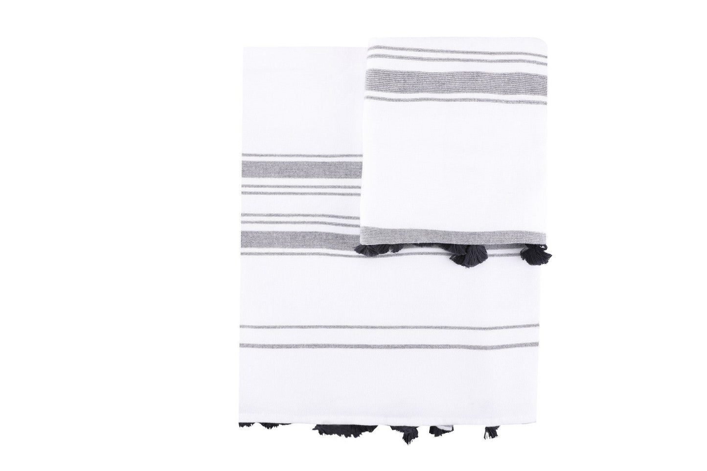 Håndklædesæt - One Side Striped - mørkeblå