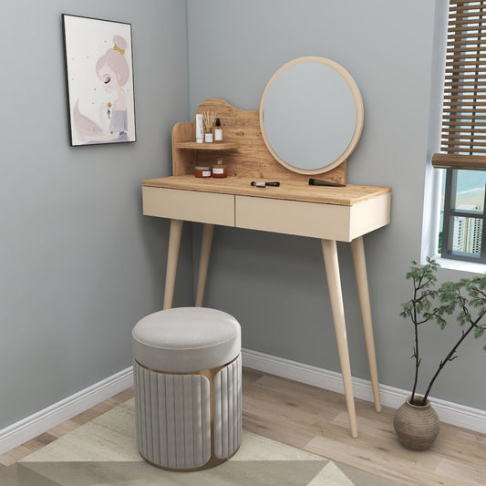 Gutty - Atlantic Pine, Beige - Make-up bord med spejl